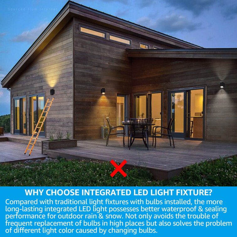 Integrated led sales porch light